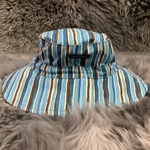 Snug As A Bug | Children's Beach Bum Adjustable Sun Hat | Blue & Brown | 0-2 Yrs